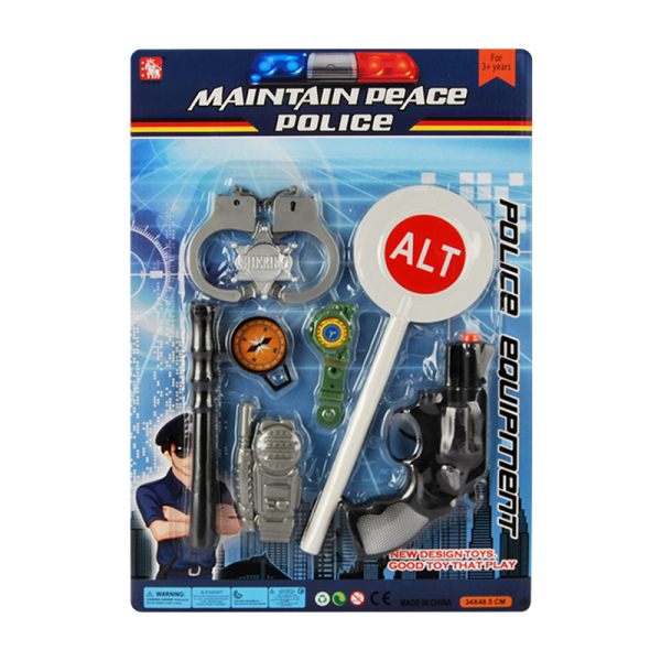 Set de poliție cu accesorii pentru copii (8 accesorii)