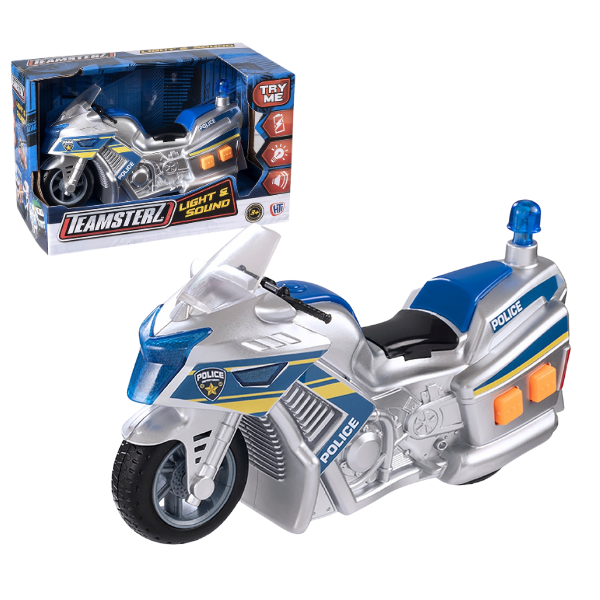 Motocicletă de poliție Teamsterz, cu lumină și sunet