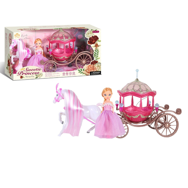 Set de joacă „Prințesa cu cal și careta”