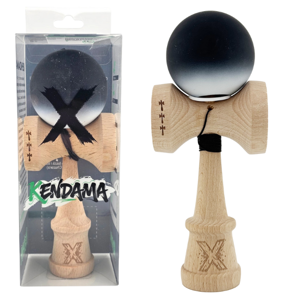 “Kendama X Original: Yin-Yang”, Profesionala, Flippy, Rulment Metalic, Ața 55 cm, Cupe Mari, 7.5 х 6 х 18 cm
