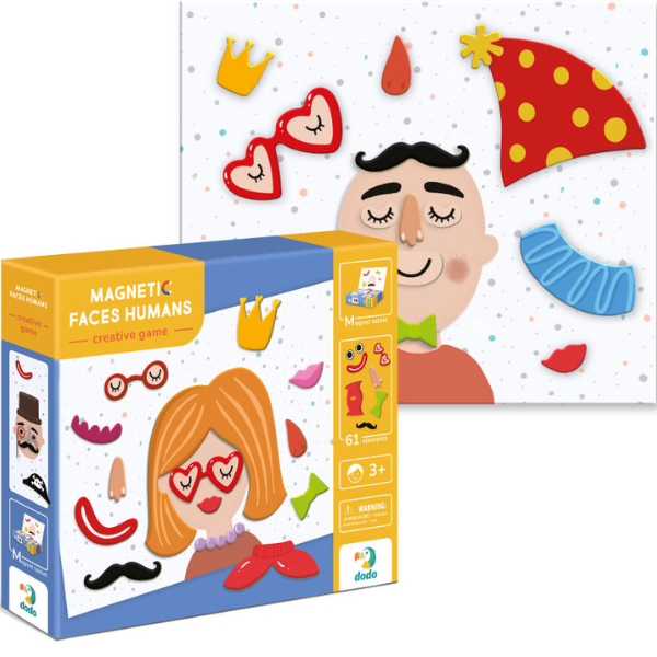 Joc magnetic de dezvoltare “Fețe”, 61 elem.