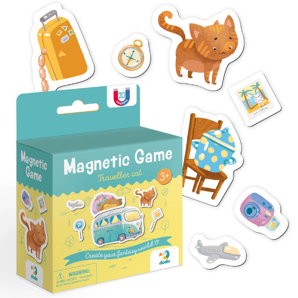 Joc magnetic “Pisicuța călătoare”, 20 elem.