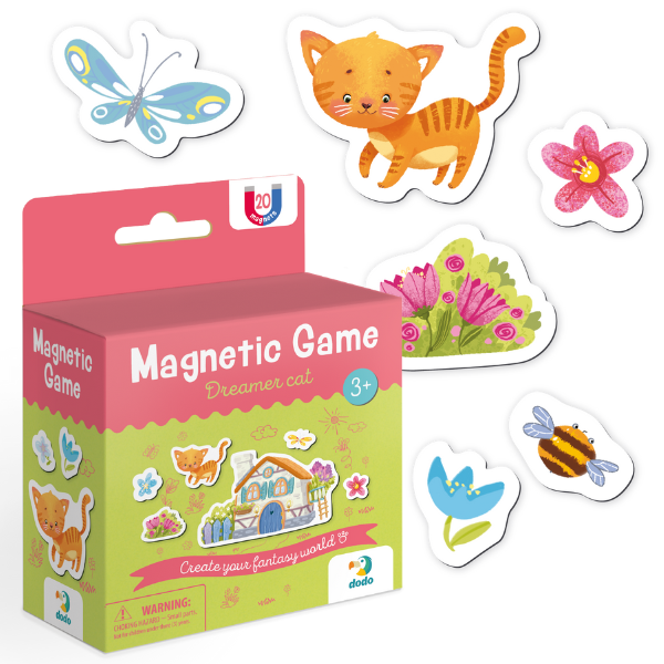 Joc magnetic “Pisicuța visătoare”, 20 elem.