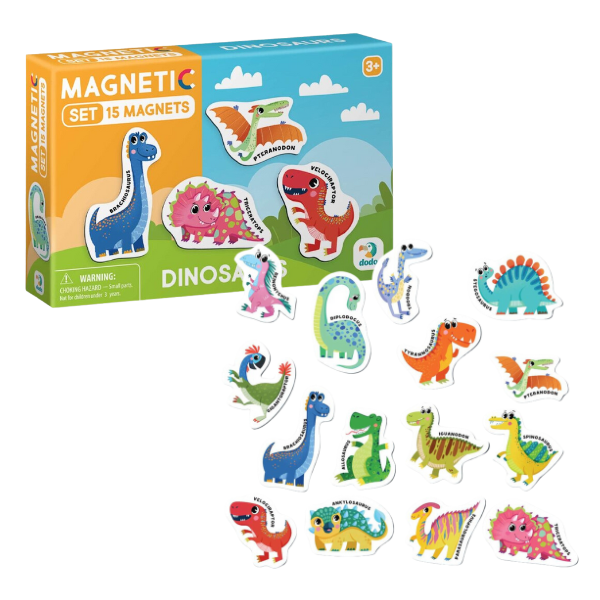 Joc magnetic “Dinozauri”, 15 elem.