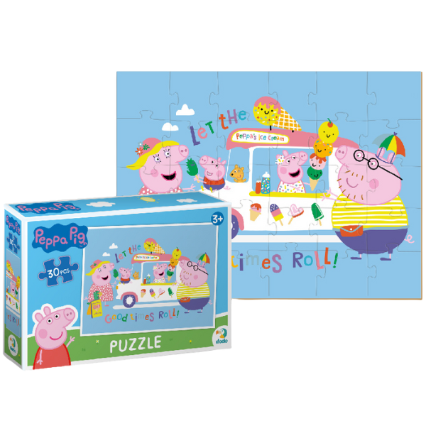 Puzzle “Înghețată de la Purcelușa Peppa”, seria Peppa Pig, 30 elem.