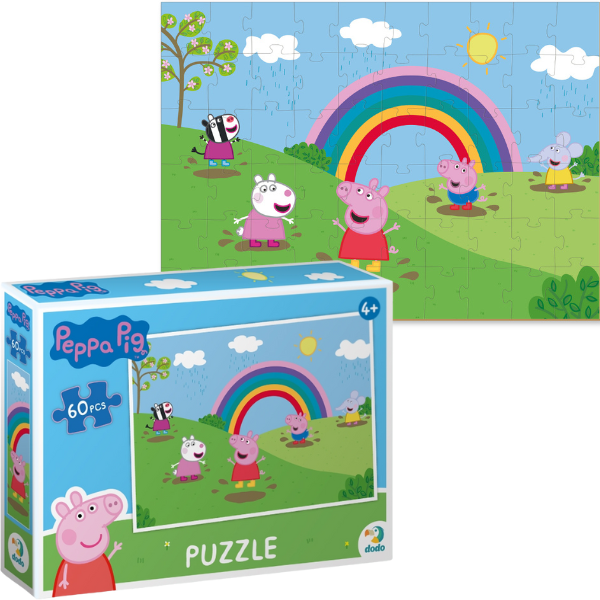 Puzzle “Distracție în ploaie”, seria Peppa Pig, 60 elem.