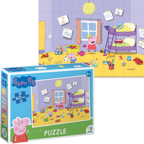 Puzzle “Curățenie distractivă”, seria Peppa Pig, 60 elem.