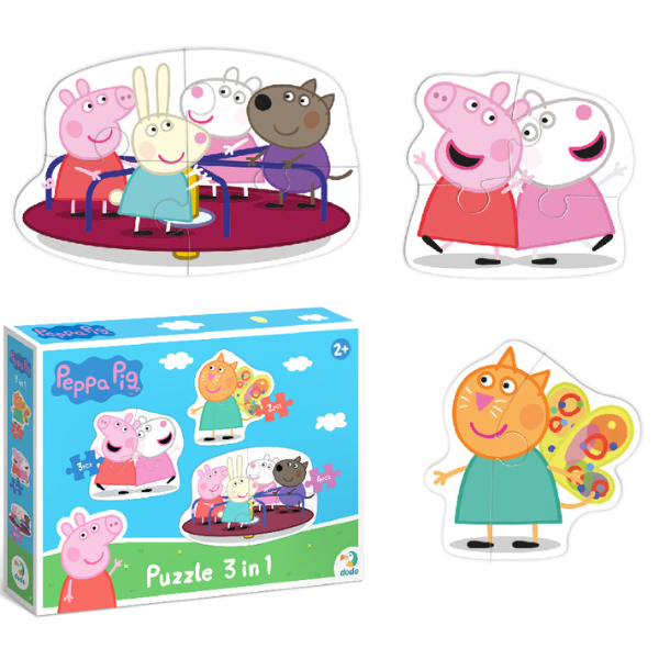 Puzzle 3 în 1 “Prietenii Peppa Pig”