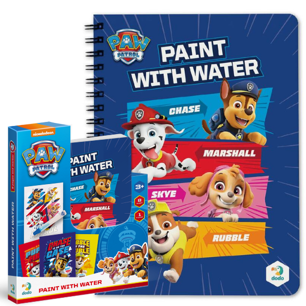 Set de colorat cu apă “Cățeluși”, seria Patrula cățelușilor, 8 pagini