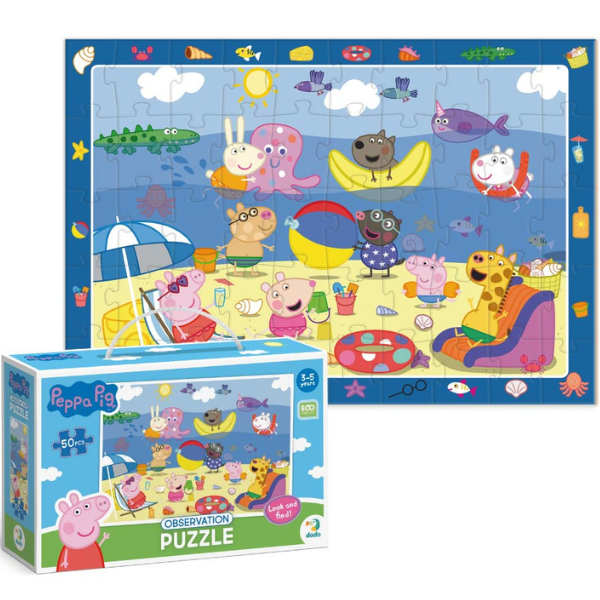 Puzzle “Vacanța de vară”, seria Peppa Pig, 50 elem.