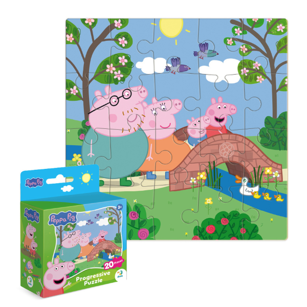 Puzzle “Plimbare în parc”, seria Peppa Pig, 20 elem.
