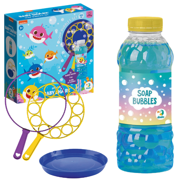 Set pentru baloane de săpun “Baby Shark”, 450 ml