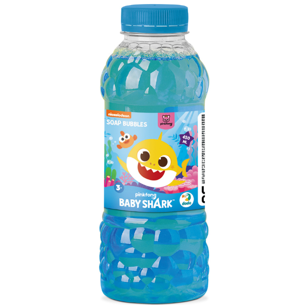 Sticlă cu soluție de săpun “Baby Shark”, 450 ml