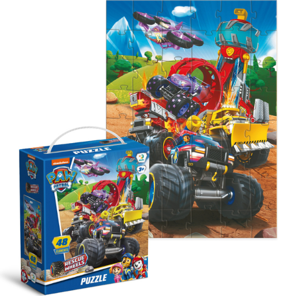 Puzzle “Mașini pentru operațiuni de salvare”, seria Patrula cățelușilor, 48 elem.
