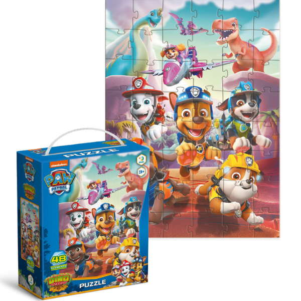 Puzzle “Salvarea dinozaurului”, seria Patrula cățelușilor, 48 elem.