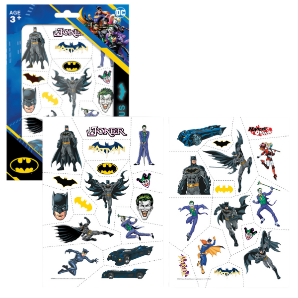 Set de tatuaje temporare pentru copii “Batman: Eroii din Gotham City”, luminează în întuneric