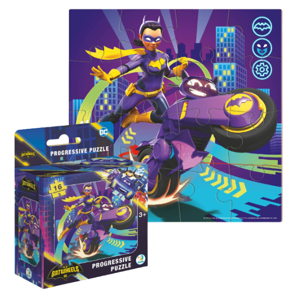 Puzzle “Batwheels: Motocicleta Batgirl Bibi”, seria Progressive, 16 el.