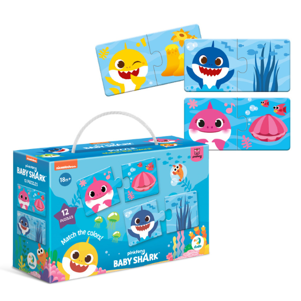 Puzzle “Potrivește culorile”, 24 elem., seria Baby Shark