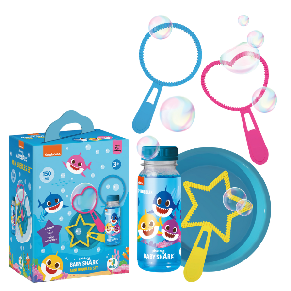 Set pentru baloane de săpun “Baby Shark”, 150 ml