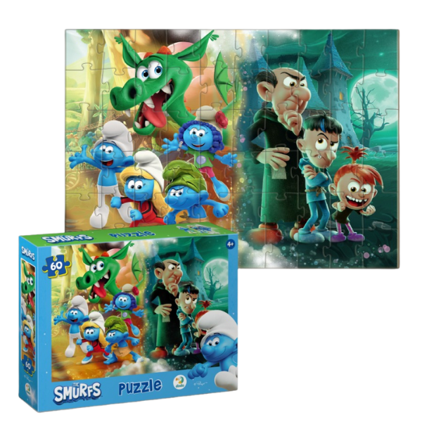 Puzzle “Animalul de companie – dragon”, seria Smurfii, 60 elem.