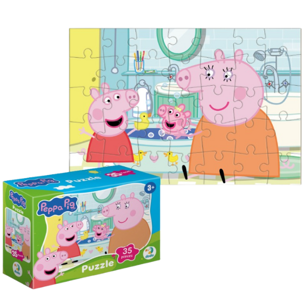 Puzzle-mini “Rățuștele în baie”, seria Peppa Pig, 35 elem.