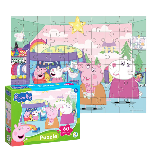 Puzzle “Purcelușii și miei”, seria Peppa Pig, 60 elem.