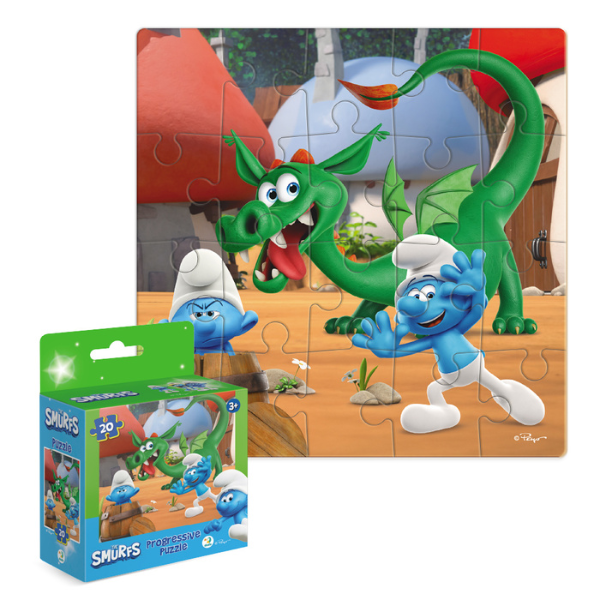Puzzle “Ascunselea cu dragonul”, seria Smurfii, 20 elem.