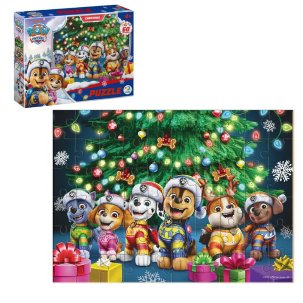 Puzzle “Pregătit de sărbători”, seria Patrula cățelușilor, 60 elem.