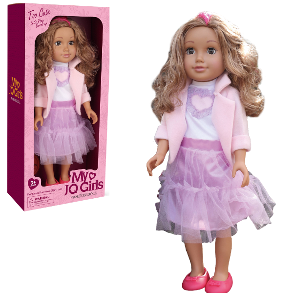 Păpușa în rochie violetă, 45 cm