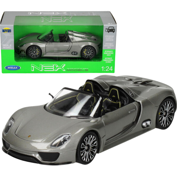Mașina metalică de colecție PORSCHE 918 SPYDER 1:24 Welly