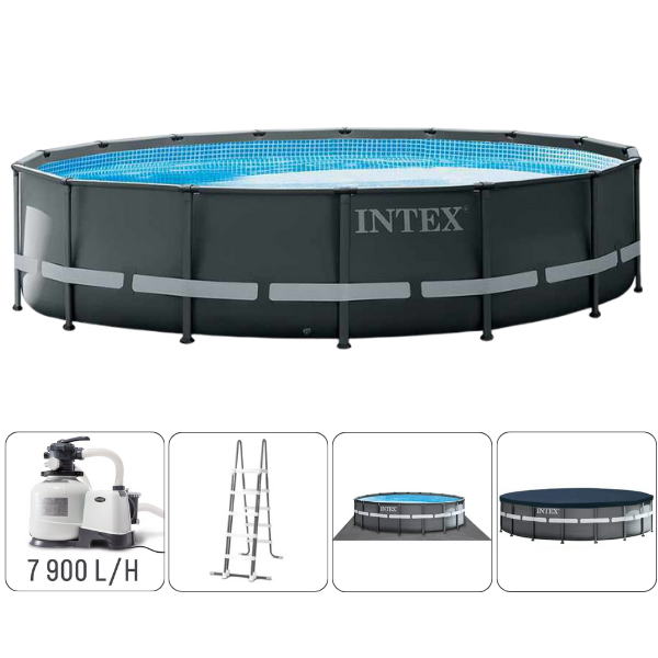 INTEX Piscină ULTRA XTR FRAME 549x132cm, 26423L, cadru metalic, cu pompă de filtrare, cu pompă de filtrare