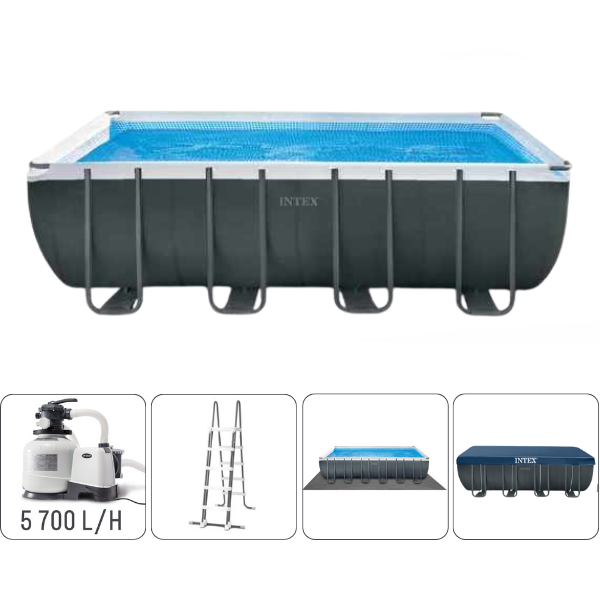 INTEX Piscină ULTRA XTR FRAME 549x274x132cm, 17203L, cadru metalic, cu pompă de filtrare