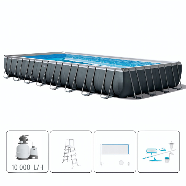 INTEX Piscină ULTRA XTR FRAME 975х488х132 cm,  54368L, cadru metalic, cu pompă de filtrare