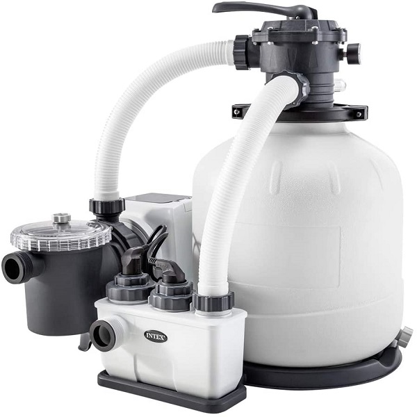 INTEX Pompă de filtrare cu nisip și generator de clor “Krystal Clear QX2100”, rezervor de nisip 35 kg, capacitate 7900 l/oră