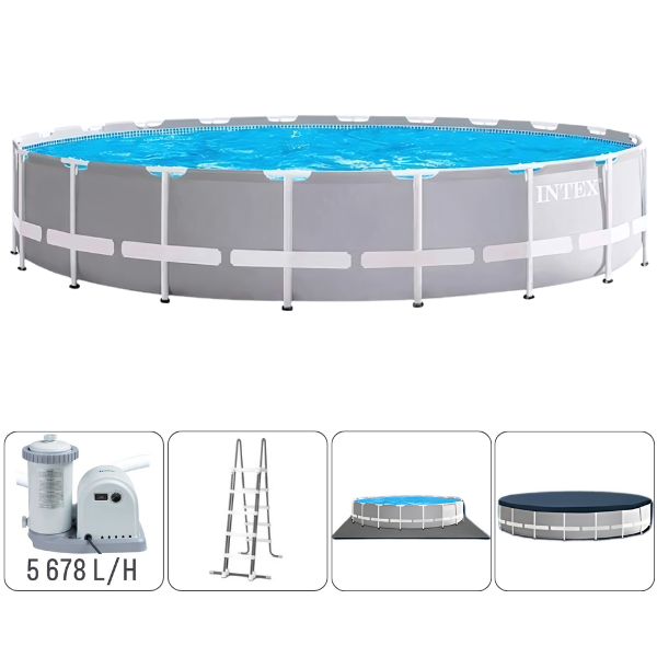INTEX Piscină PRISM FRAME PREMIUM 610х132сm, 32695L, cadru metalic, cu pompă de filtrare