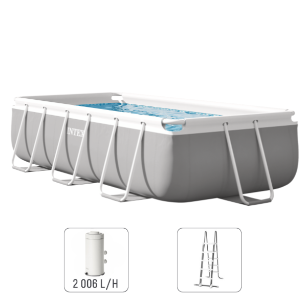 INTEX Piscină PRISM FRAME RECTANGULAR 300x175x80cm, 3539L, cadru metalic, cu pompă de filtrare