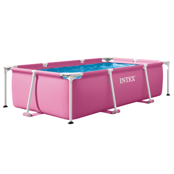 INTEX Piscină RECTANGULAR FRAME 220х150х60сm, 1622L, cadru metalic, roz