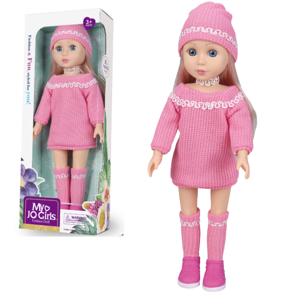 Păpușa în costum roz, 36 cm
