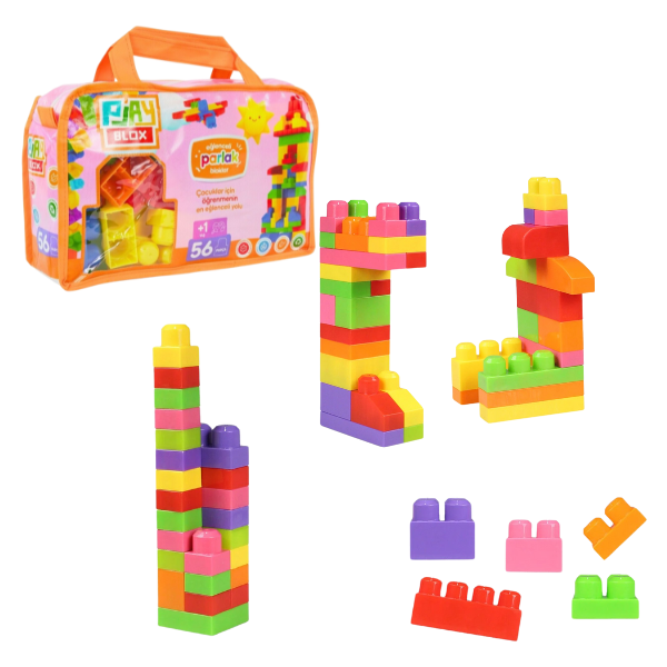 Set de construcție cu blocuri strălucitoare “Play Blox”, 56 piese