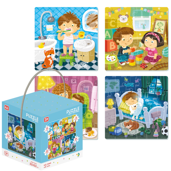 Puzzle 4 în 1 “Ziua mea”, 72 elem.