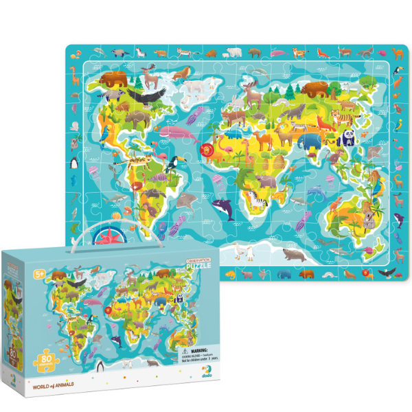Puzzle “Lumea animalelor”, seria Puzzle de observație, 80 elem.