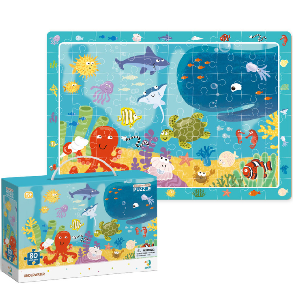 Puzzle “Sub apă”, seria Puzzle de observație, 80 elem.