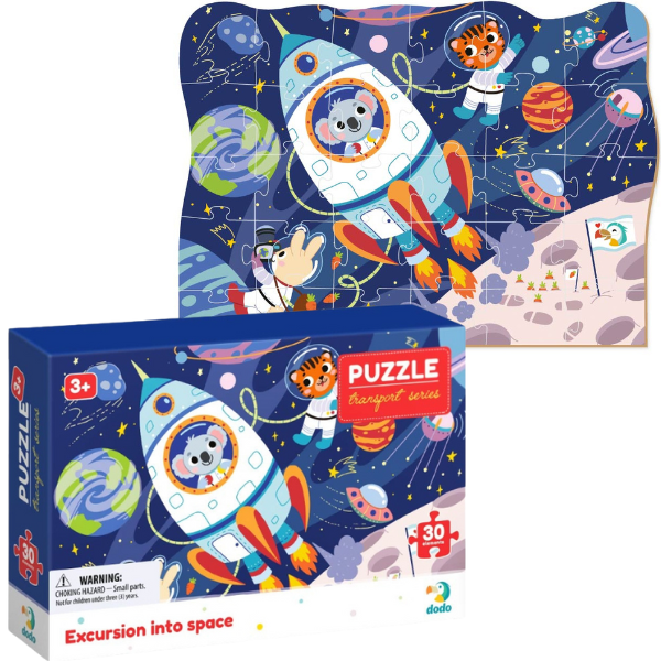 Puzzle “Excursie în spațiu”, seria Transport, 30 elem.