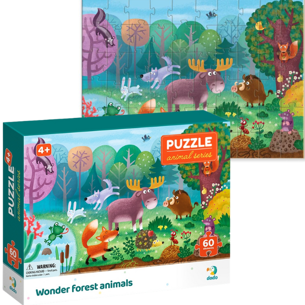 Puzzle “Animale minunate din pădure”, seria Animale, 60 elem.
