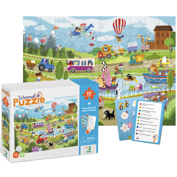 Joc de dezvoltare-puzzle “Vara în sat”, seria Wimmelpuzzle, 60 elem.
