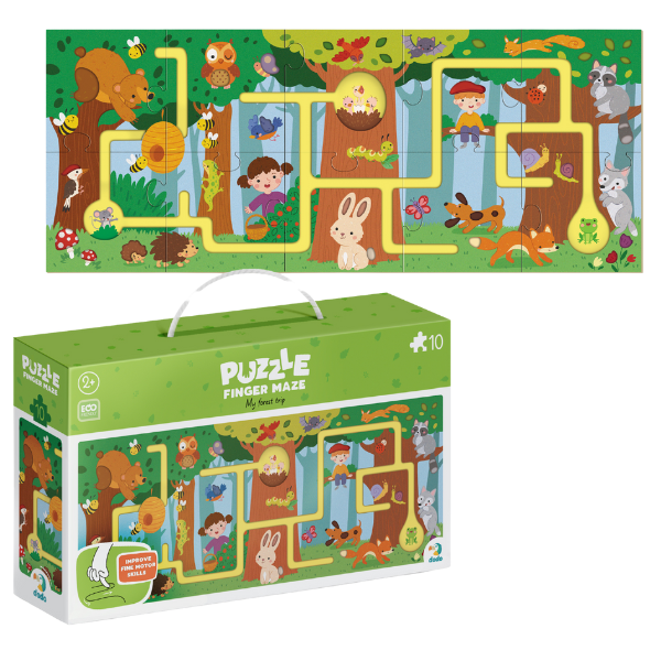 Puzzle-labirint “Călătoria mea prin pădure”, 10 el.