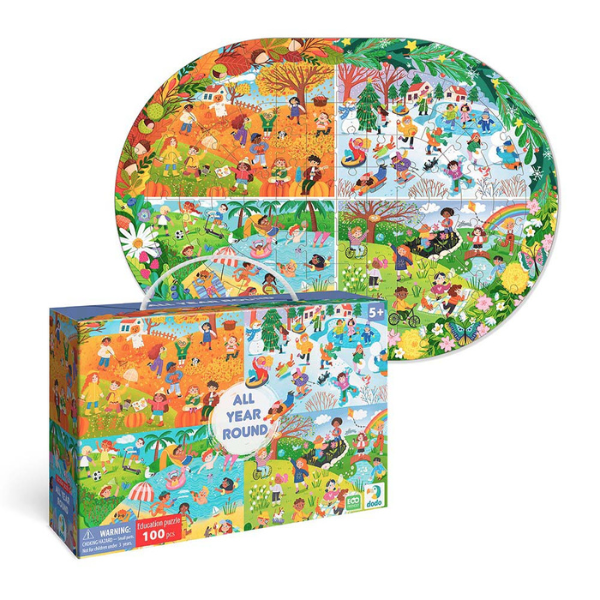Puzzle “Anotimpurile anului”, seria Puzzle-uri educative, 100 piese