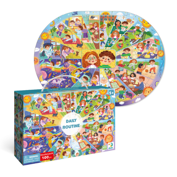 Puzzle “Rutina zilnică”, seria Puzzle-uri educative, 100 piese