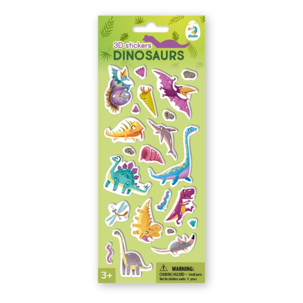 Abțibilduri 3D „Dinozauri”
