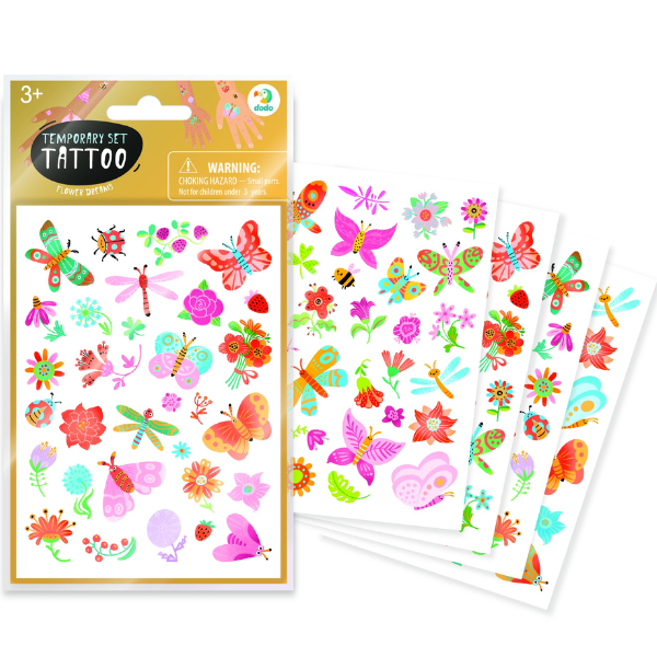 Set de tatuaje temporare pentru copii “Vise cu flori”, 120 buc.